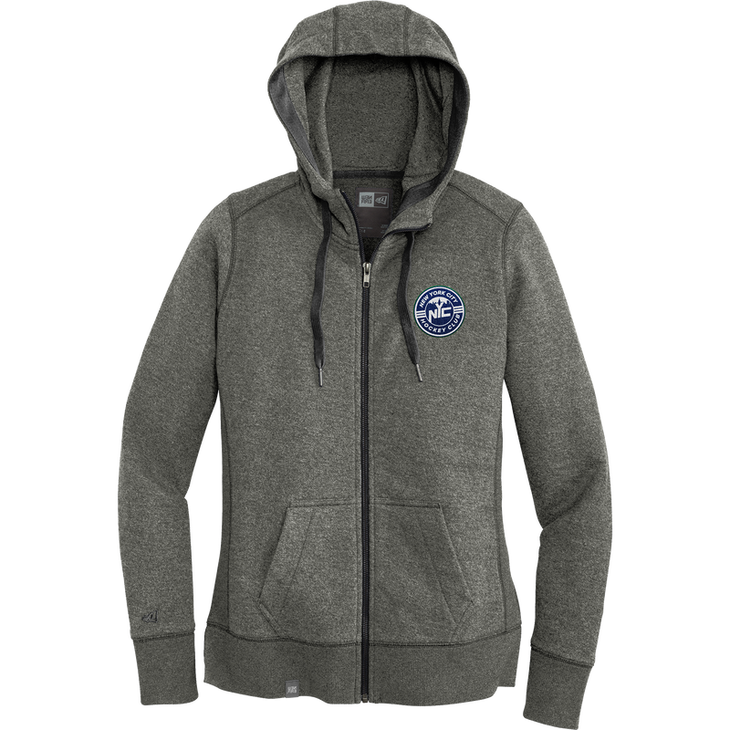 NYC Hockey Club New Era Ladies French Terry Full-Zip Hoodie