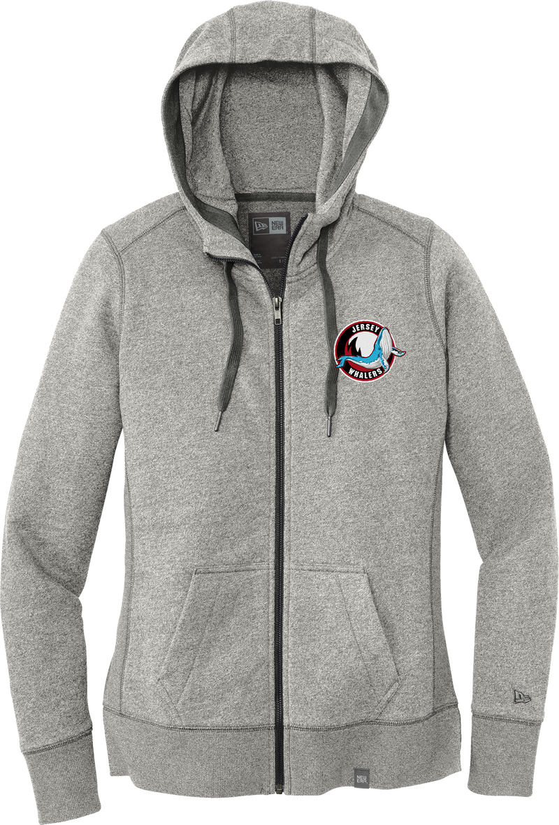 Jersey Shore Whalers New Era Ladies French Terry Full-Zip Hoodie