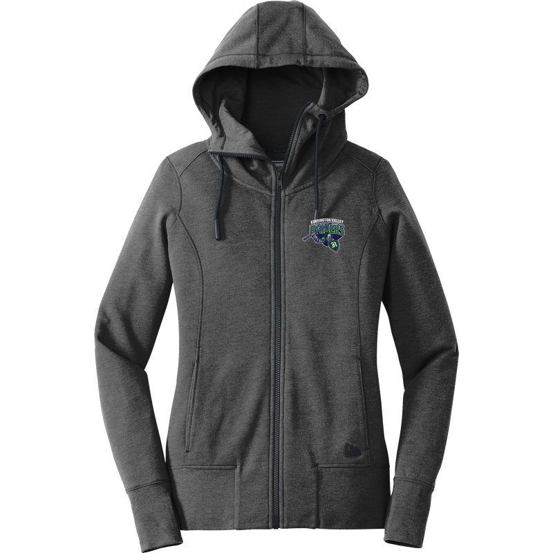 Kensington Valley Raiders New Era Ladies Tri-Blend Fleece Full-Zip Hoodie