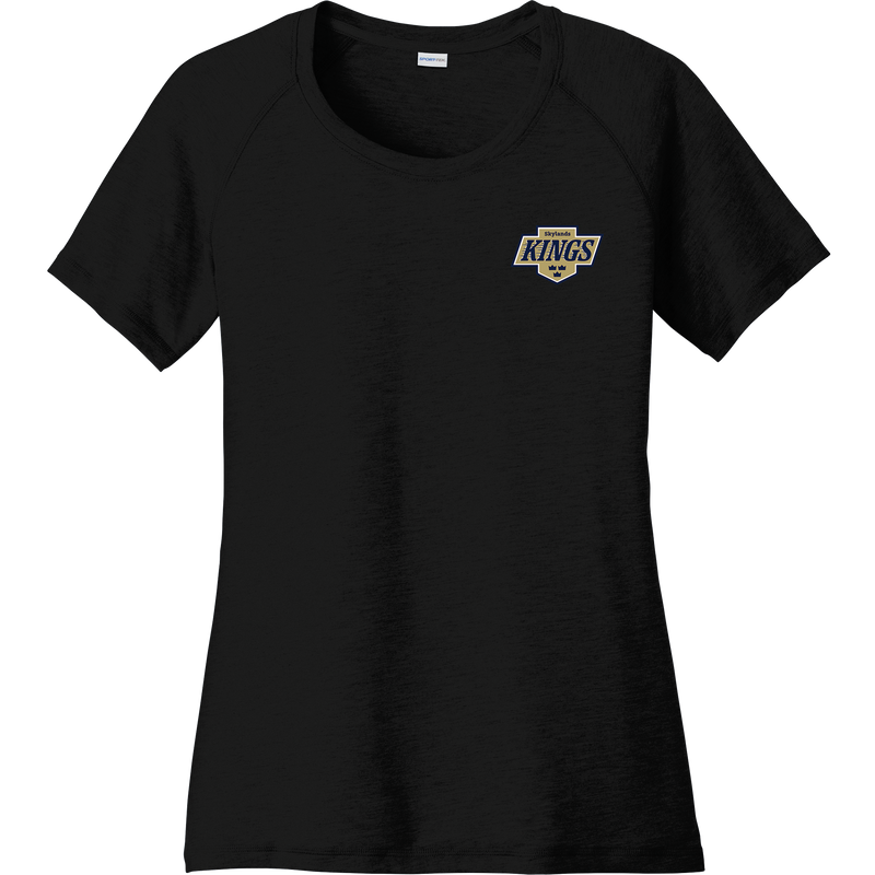 Skylands Kings Ladies PosiCharge Tri-Blend Wicking Scoop Neck Raglan Tee