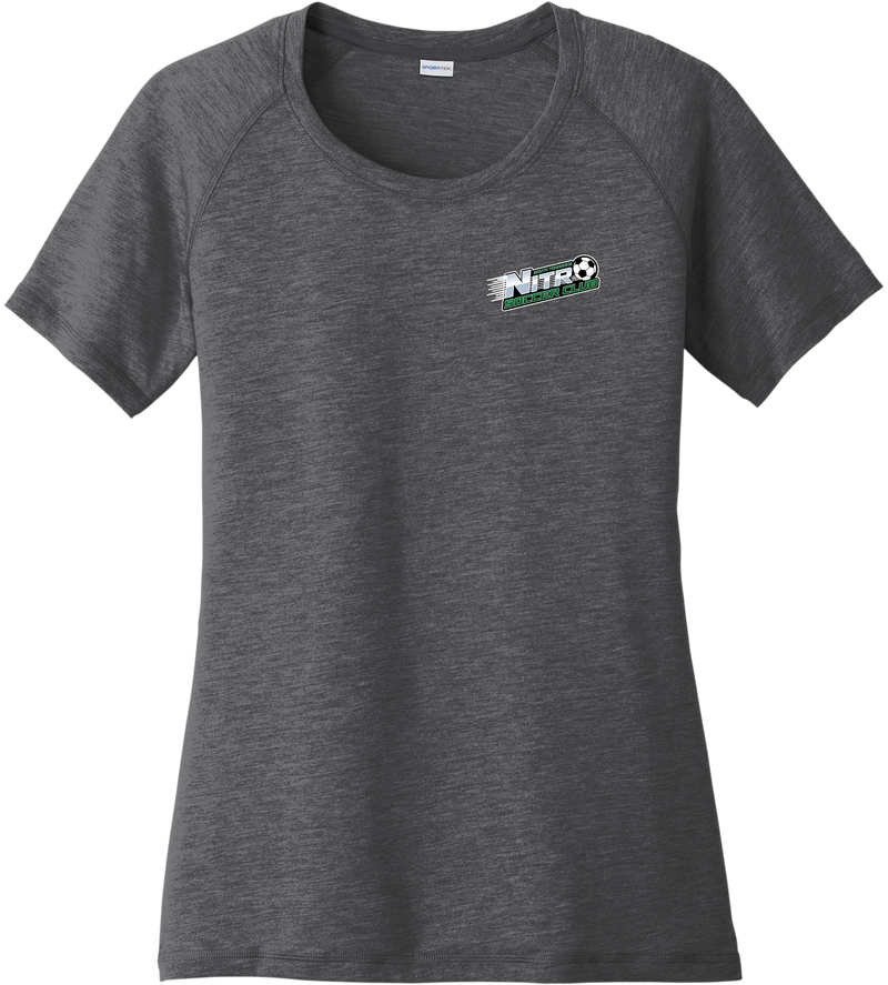 Nitro Soccer Ladies PosiCharge Tri-Blend Wicking Scoop Neck Raglan Tee