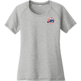 Metro Jets Ladies PosiCharge Tri-Blend Wicking Scoop Neck Raglan Tee