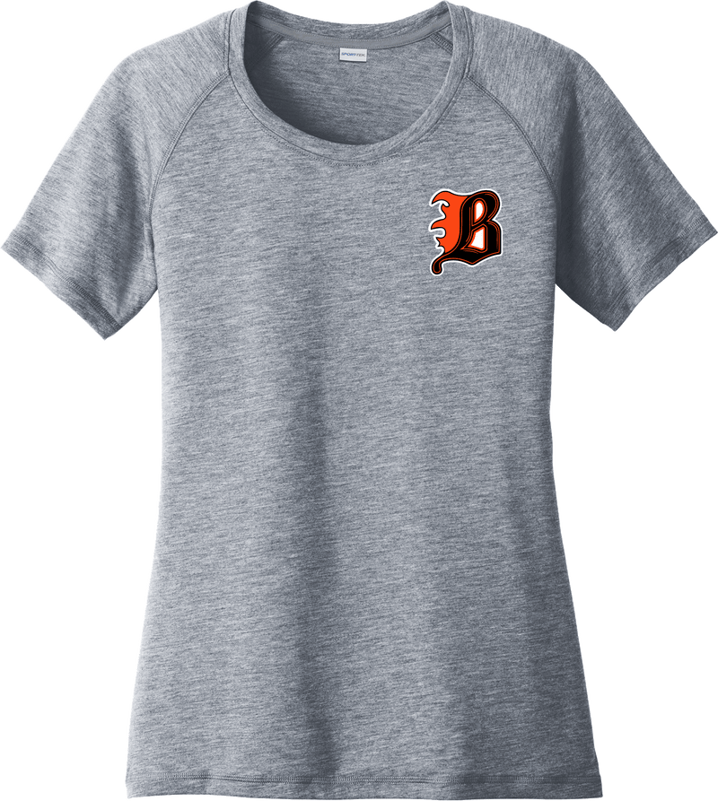 Philadelphia Blazers Ladies PosiCharge Tri-Blend Wicking Scoop Neck Raglan Tee