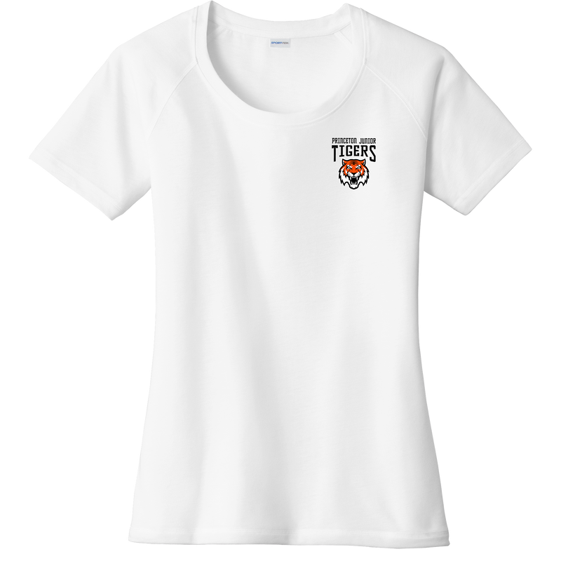 Princeton Jr. Tigers Ladies PosiCharge Tri-Blend Wicking Scoop Neck Raglan Tee