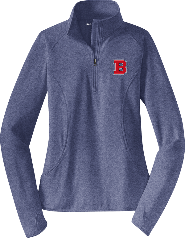 CT Bobcats Ladies Sport-Wick Stretch 1/4-Zip Pullover