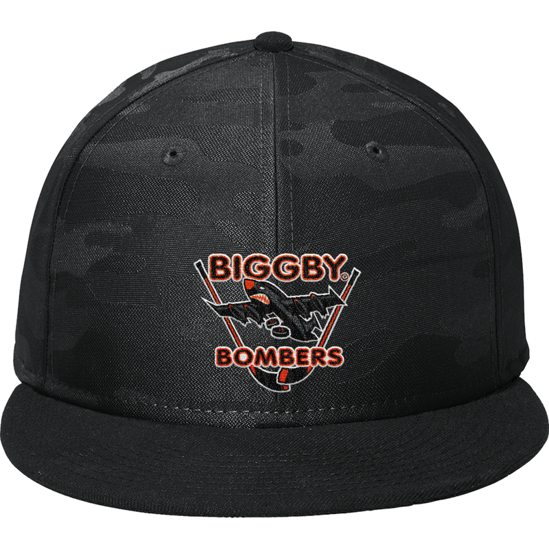 Biggby Bombers New Era Camo Flat Bill Snapback Cap