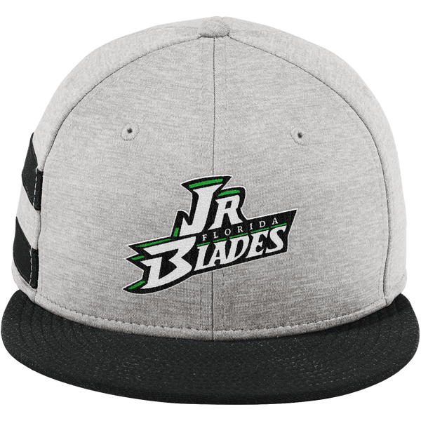 Junior Blades New Era Shadow Heather Striped Flat Bill Snapback Cap