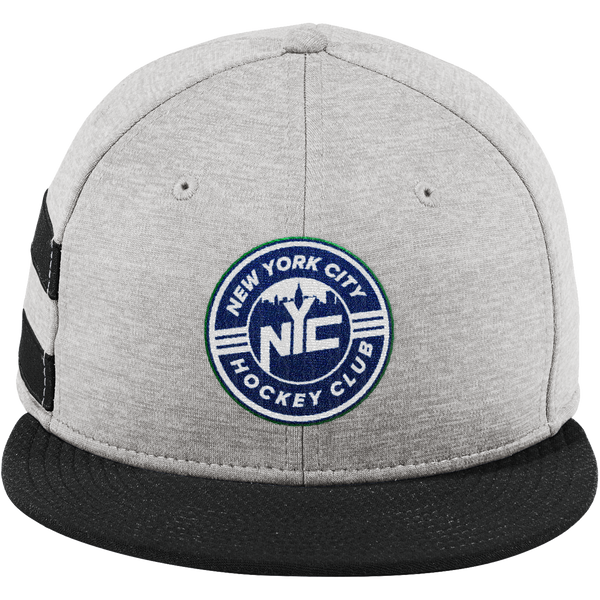 NYC Hockey Club New Era Shadow Heather Striped Flat Bill Snapback Cap
