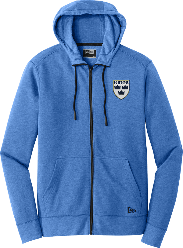 North Jersey Kings New Era Tri-Blend Fleece Full-Zip Hoodie