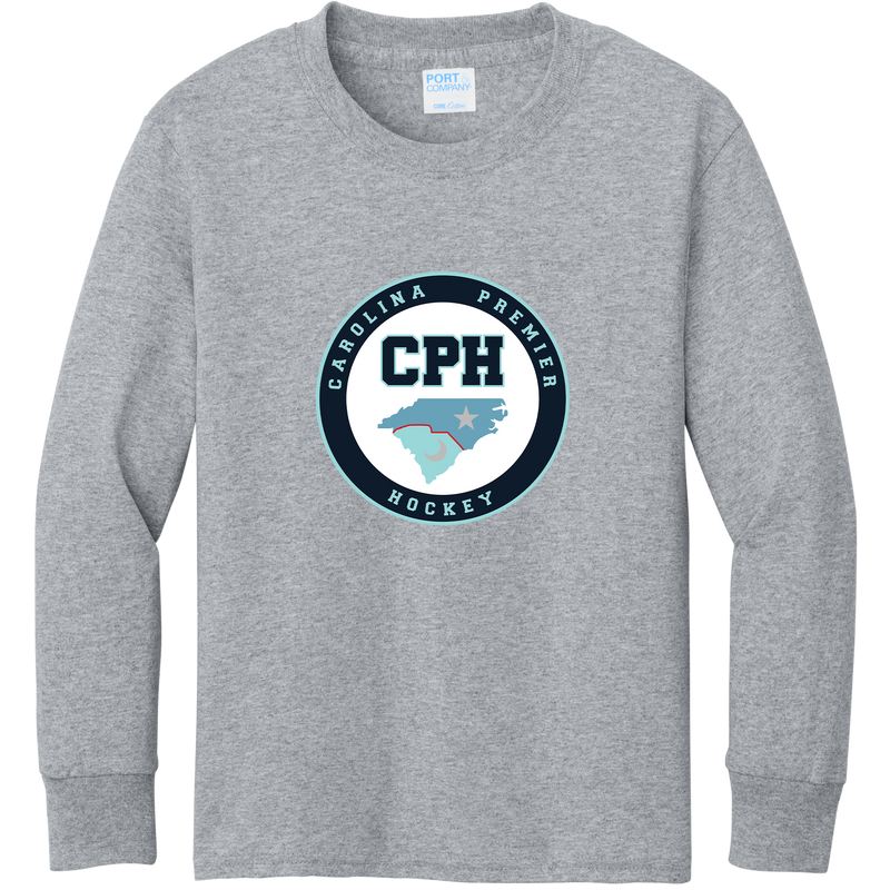Carolina Premier Hockey Youth Long Sleeve Core Cotton Tee