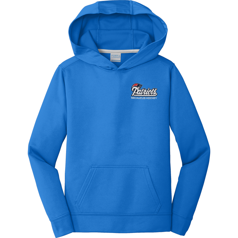 Secaucus Patriots Youth Performance Fleece Pullover Hooded Sweatshirt