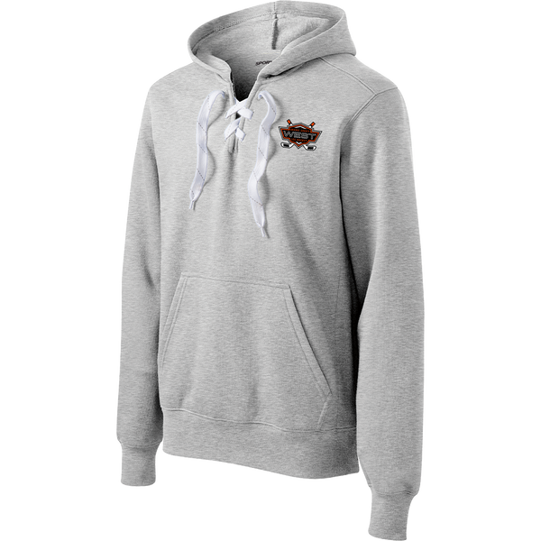 Orange County West Lace Up Pullover Hooded Sweatshirt