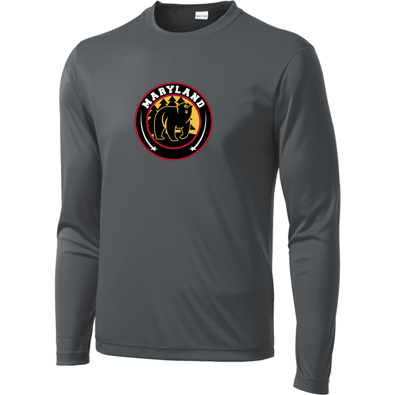 Maryland Black Bears Long Sleeve PosiCharge Competitor Tee