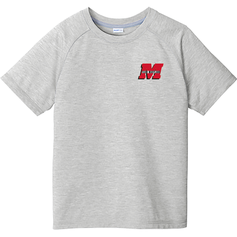 Team Maryland Youth PosiCharge  Tri-Blend Wicking Raglan Tee