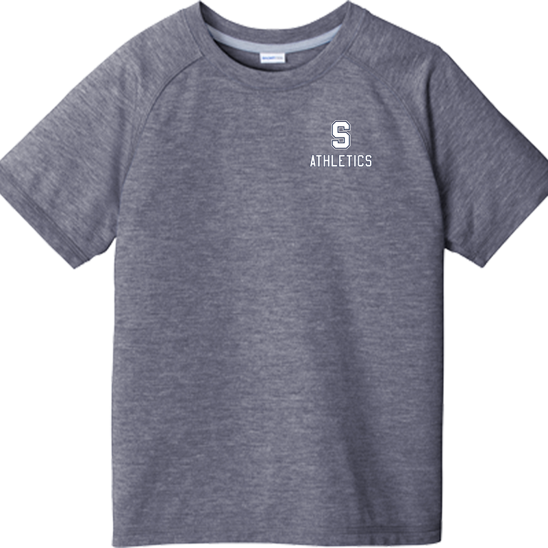 Midd South Athletics Youth PosiCharge Tri-Blend Wicking Raglan Tee